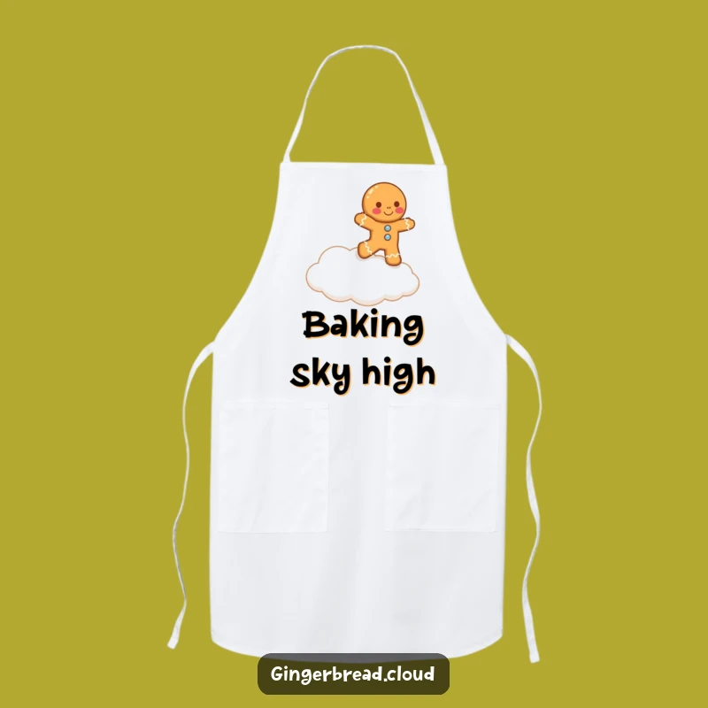 Funny Gingerbread Man Cloud Hop Apron: Hilarious Kitchen Adventure