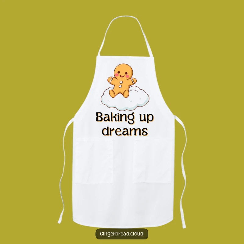 Funny Gingerbread Cloud Apron: Sweet Baking Wear, Perfect Humorous Gift