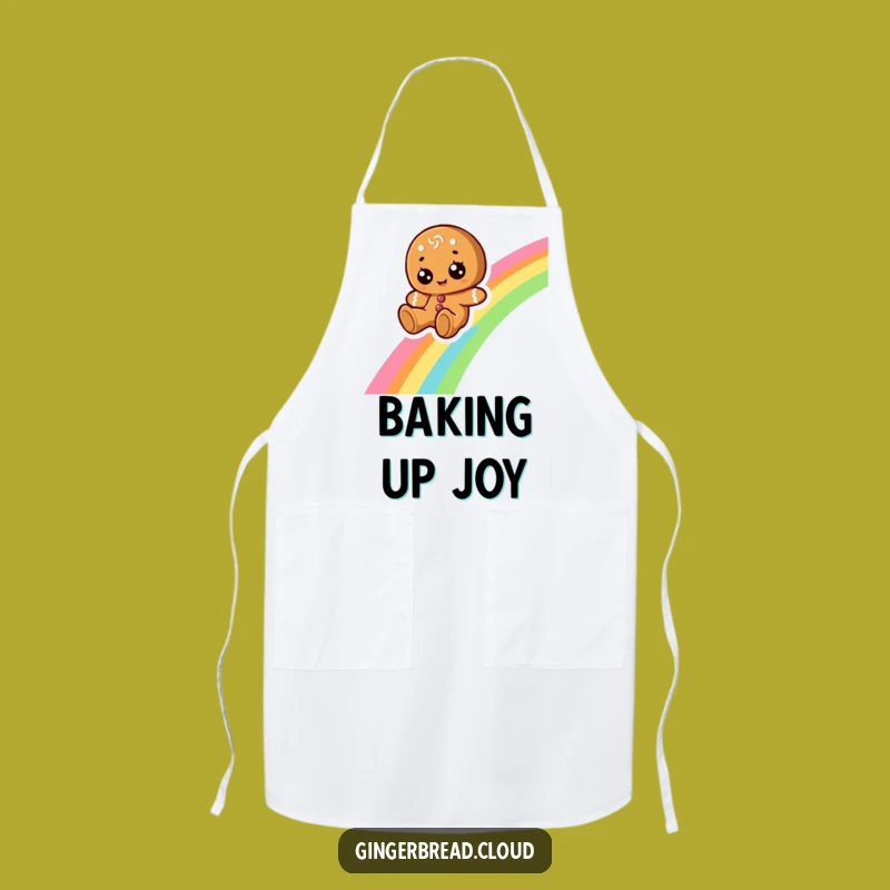 Funny Gingerbread Rainbow Chef Apron: Cook with Cheer and Color, Perfect Kitchen Gift