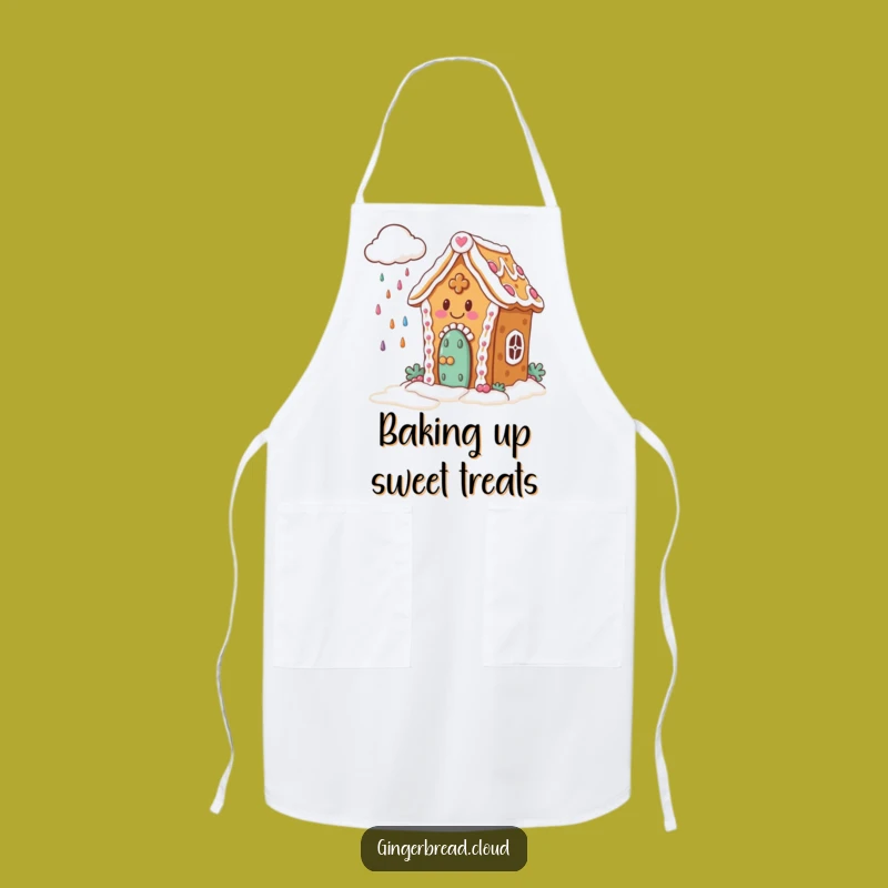 Funny Gingerbread Apron: Candy Rain Chef - Sweet & Hilarious Kitchen Gift!