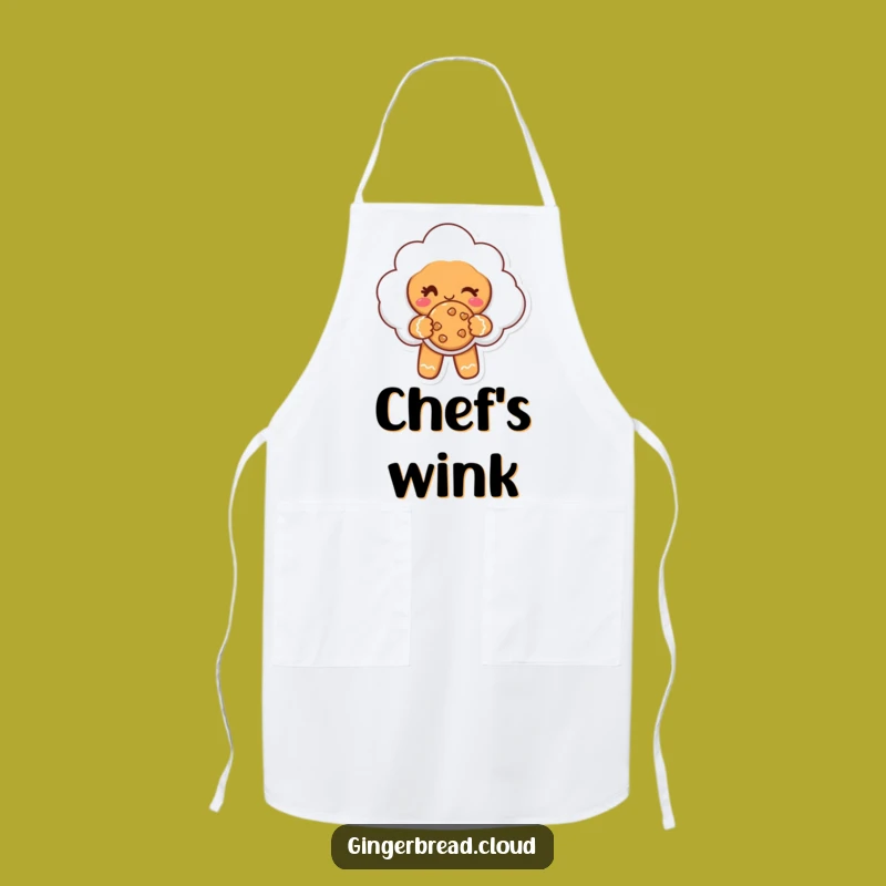 Funny Gingerbread Cloud Apron - Bake & Share Cookies with a Wink