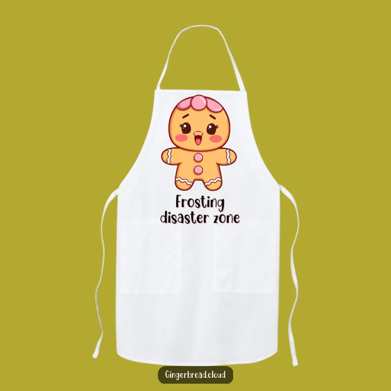 Funny Gingerbread Surprise Apron - Bake with Holiday Cheer and Humor
