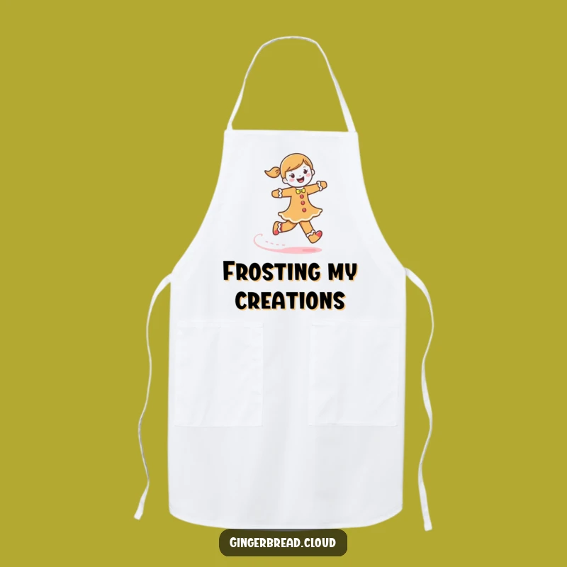 Funny Gingerbread Woman Apron: Bake with Joyful Frosting Trails & Sweet Style Gift
