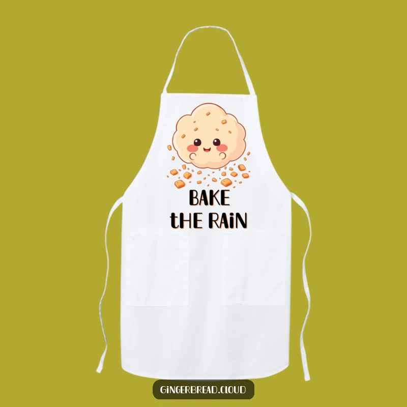 Funny Baker Cookie Cloud Apron: Whimsical Character Kitchen Accessory Gift