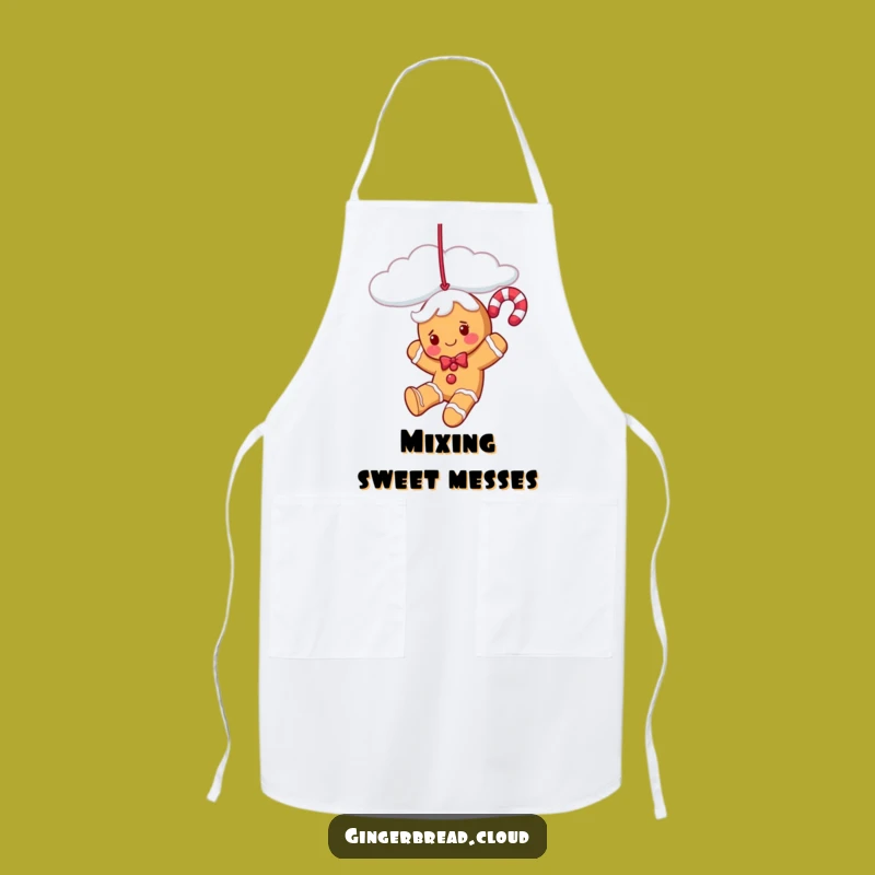 Funny Candy Cane Gingerbread Apron - Cook with Festive Fun