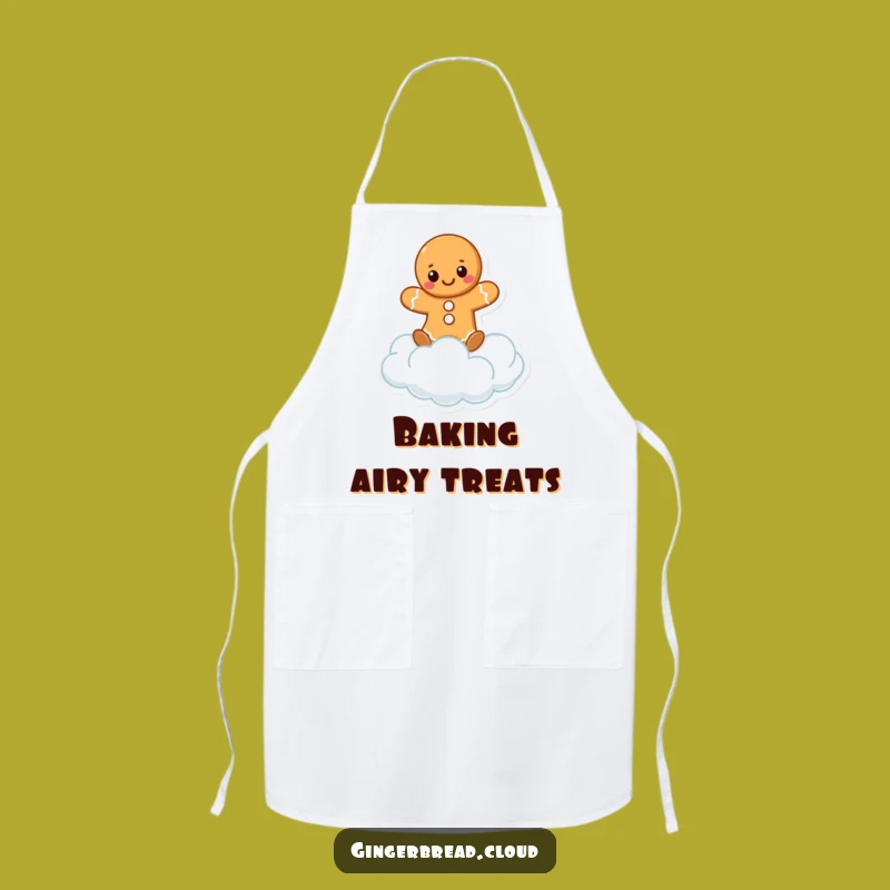 Funny Gingerbread Baker's Cloud Balance Apron: Cook with Lighthearted Grace