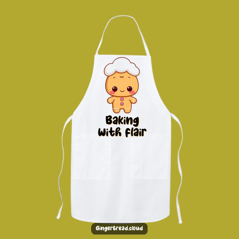 Funny Gingerbread Cloud Hat Apron: Bake with Sweetness in This Whimsical Apron