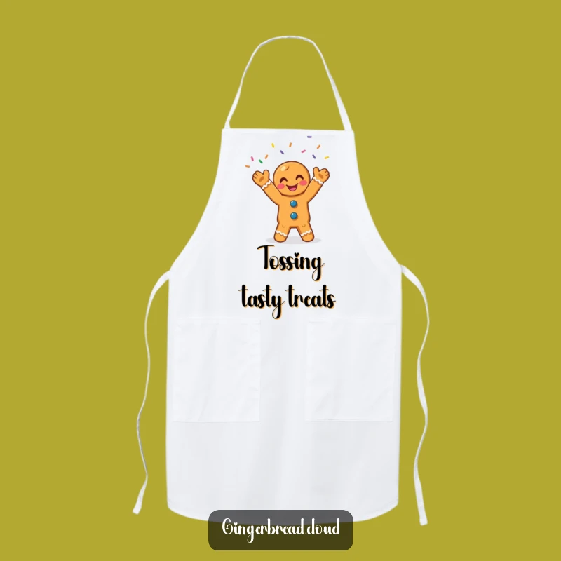Funny Gingerbread Juggling Apron: Sweet Fun for Bakers