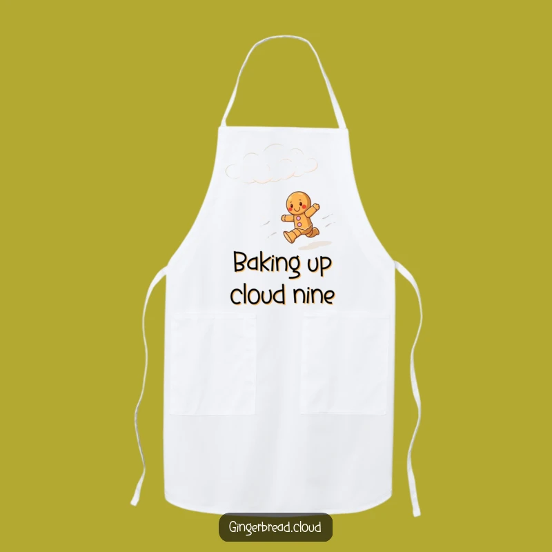 Funny Gingerbread Runner Apron: Kitchen Hero On A Sky Mission, Hilarious Chef Gift