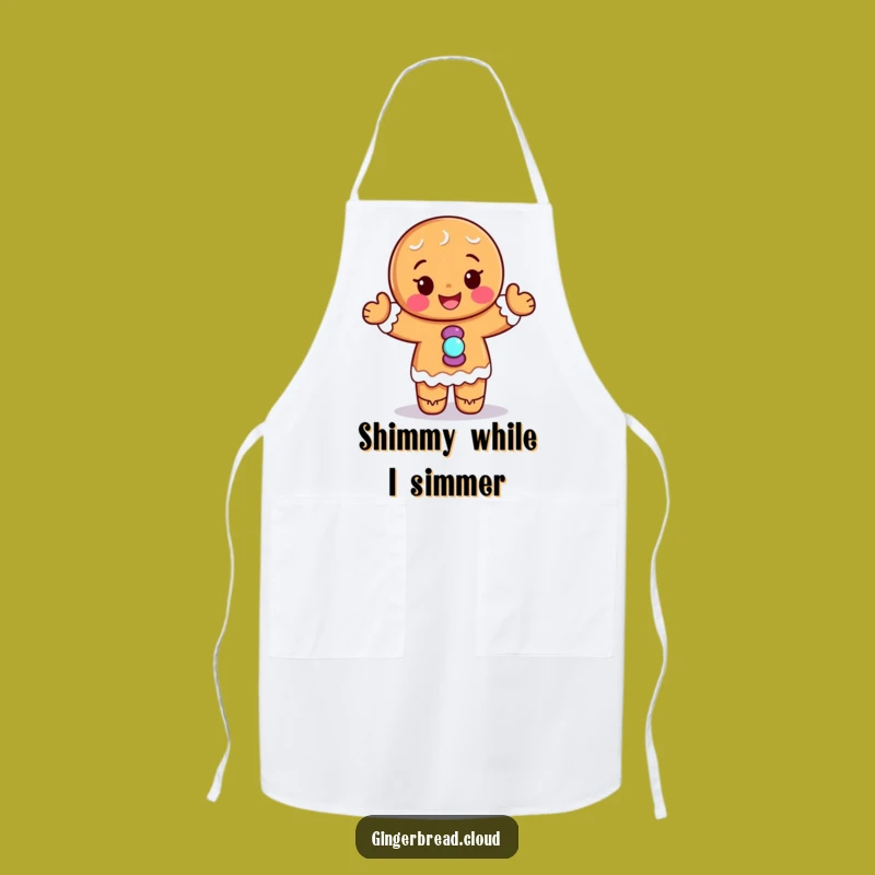 Funny Gingerbread Dancer Apron: Candy Buttons, Kitchen Moves Gift