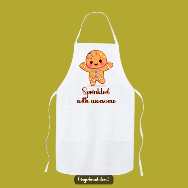 Funny Candy Gingerbread Man Hop Apron: Bake Up Some Sweet Fun!