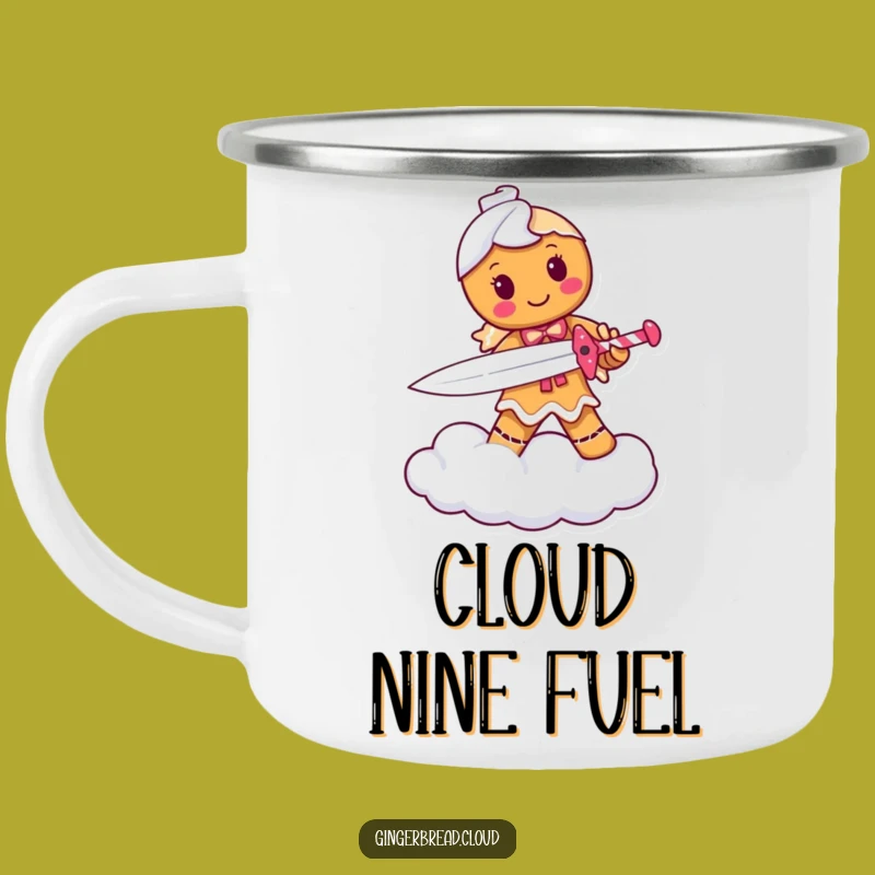 Funny Gingerbread Warrior Camping Mug: Adventure Fuel with a Heroic Twist, Great Outdoor Gift