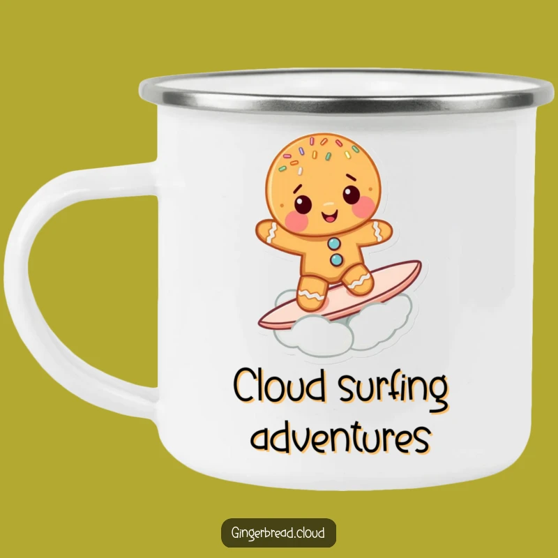 Funny Gingerbread Cookie Camping Mug: Surfer Cup, a Cool Funny Gift