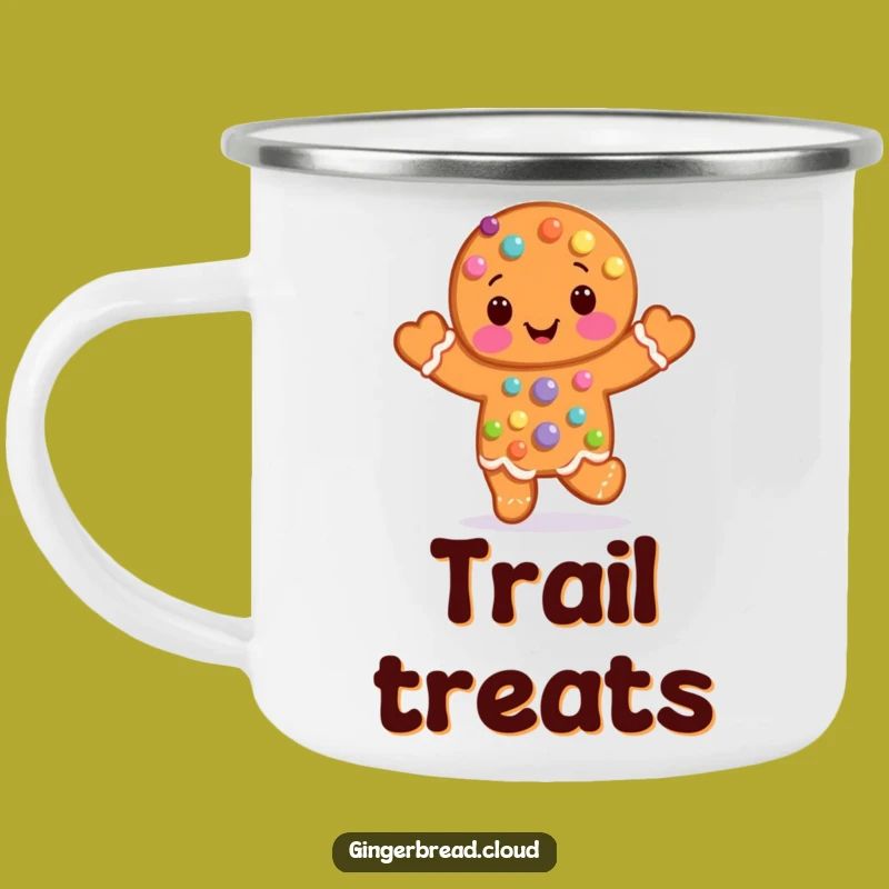 Funny Candy Gingerbread Man Hop Camping Mug: Sweet Adventures Await!