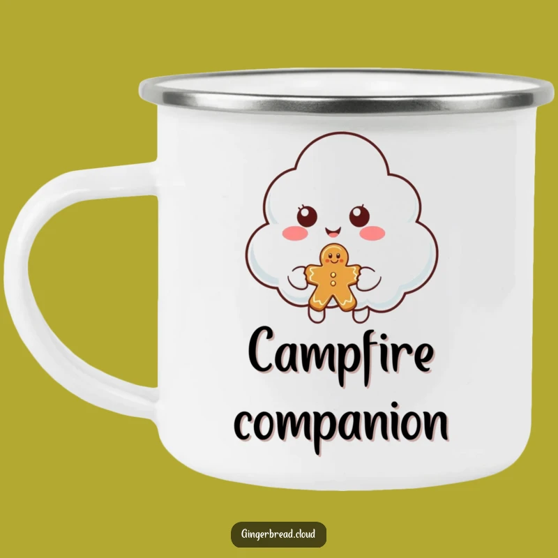 Funny Cloud Gingerbread Camping Mug: Generous & Durable Outdoor Gift