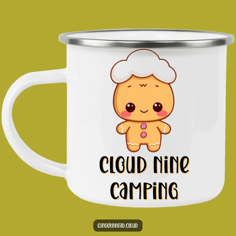 Funny Gingerbread Cloud Hat Camping Mug: Adventure with This Sweet Treat