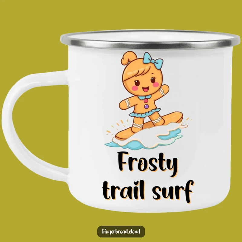 Funny Gingerbread Girl Frosting Wave Camping Mug: Hilarious Outdoor Gift