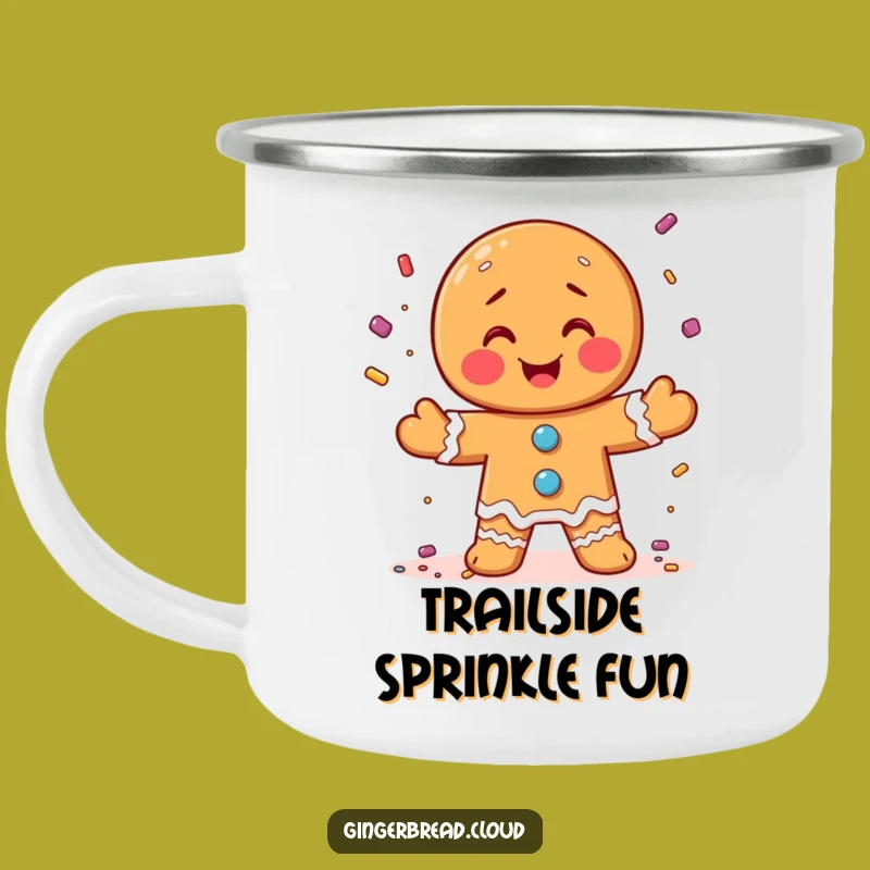 Funny Gingerbread Juggler Candy Sprinkles Camping Mug - Sweet Outdoors