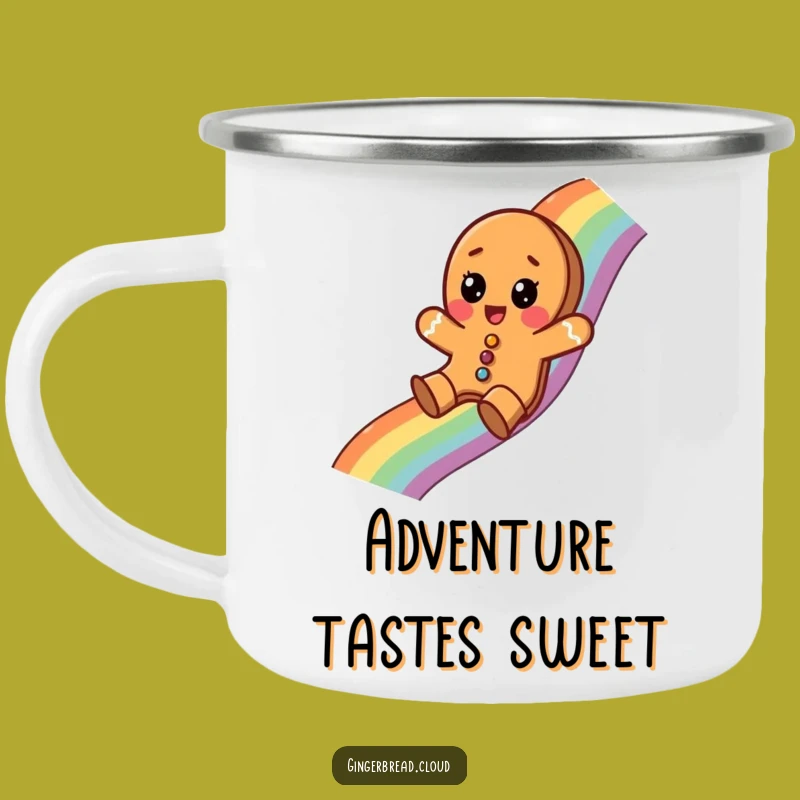 Funny Gingerbread Rainbow Camping Mug - Outdoor Holiday Humor