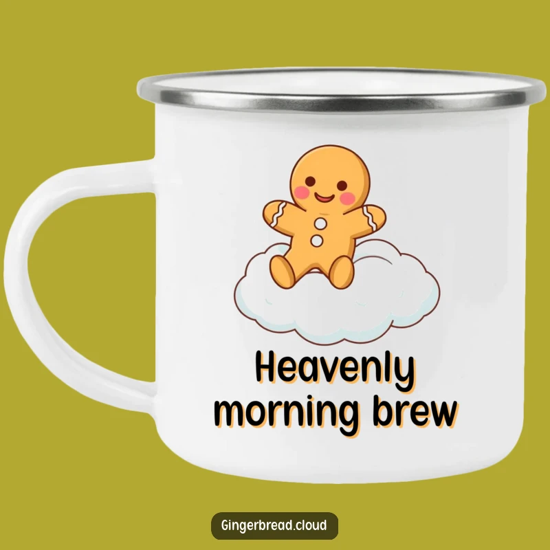 Funny Gingerbread Cloud Camping Mug: Sweet & Durable Outdoor Gift