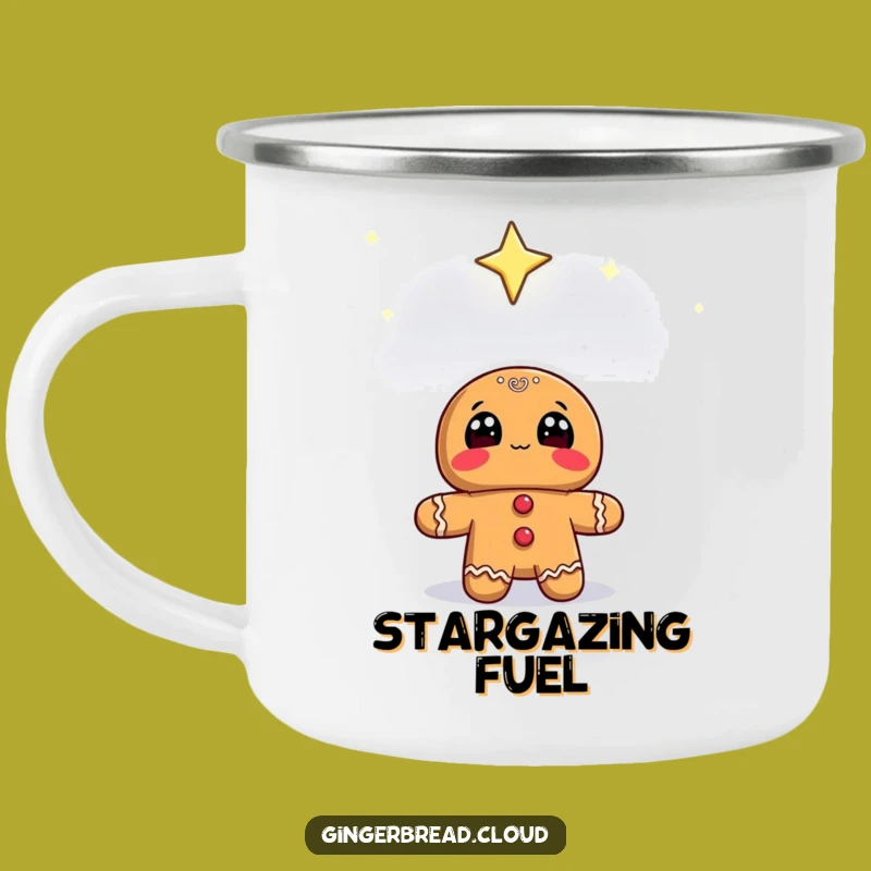 Funny Starry Sky Gingerbread Camping Mug - Dreamy Outdoor Drinkware!