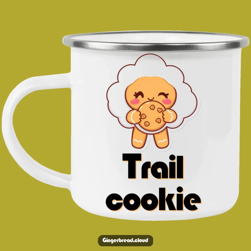 Funny Gingerbread Cloud Camping Mug - Share Cookies & Winks Outdoors