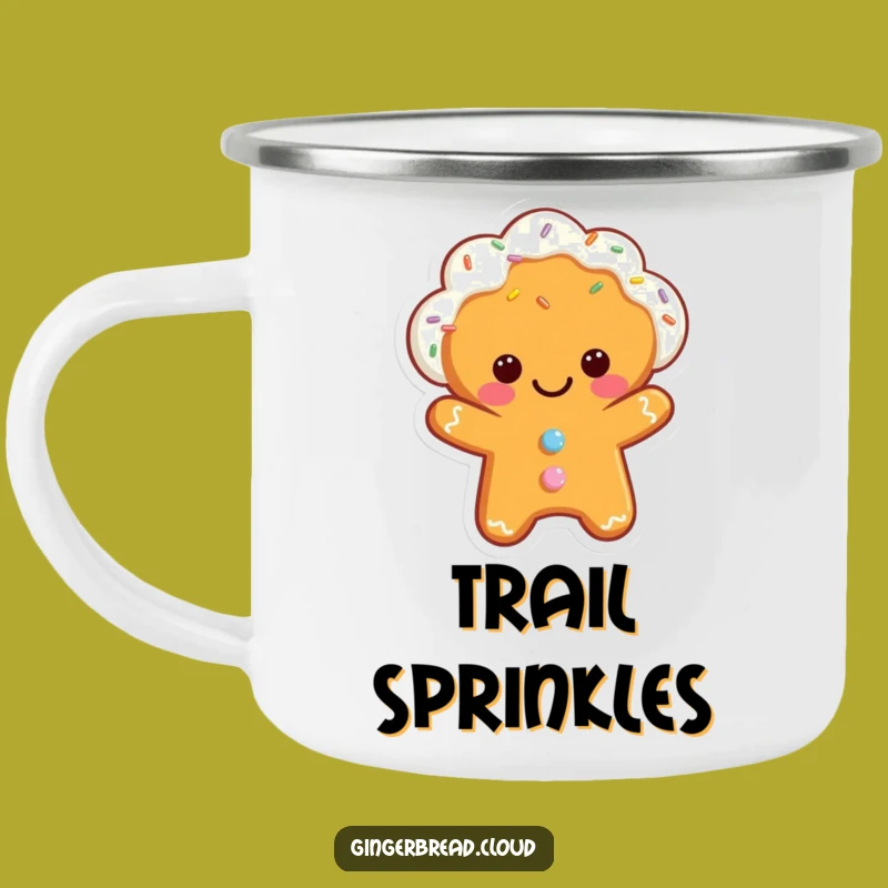 Funny Gingerbread Cloud Camping Mug - Trail Snacks & Sprinkles Gift