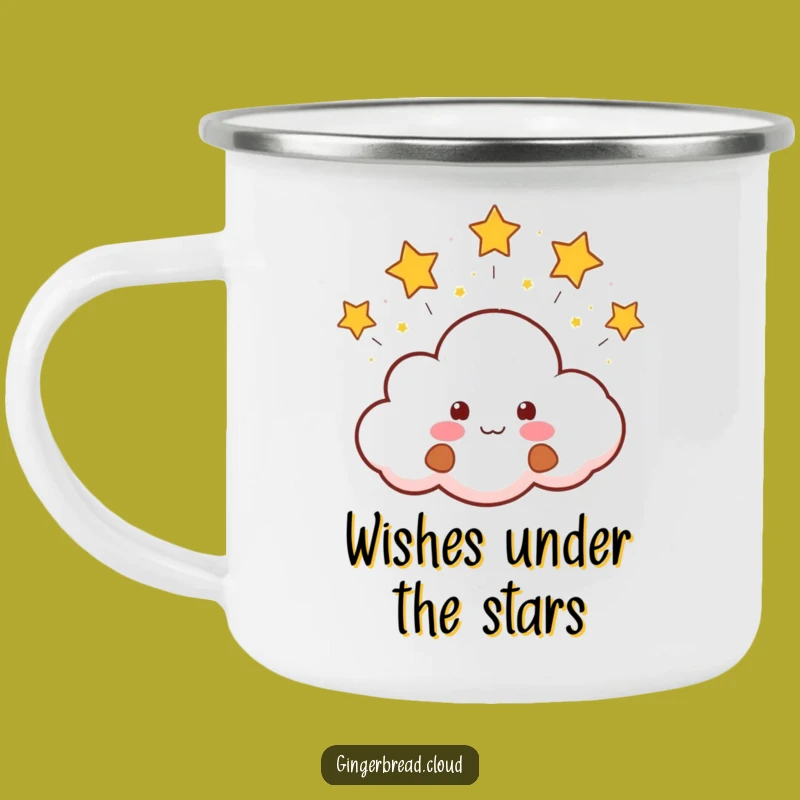Adventure Funny Gingerbread Cloud Camping Mug: Sip Stars by the Firelight