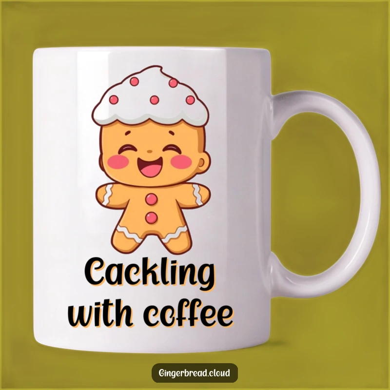 Funny Gingerbread Laughing Mug: Frosting Hair, Hearty Chuckles Perfect Gift