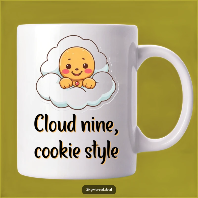 Funny Gingerbread Cloud Grin Mug - Whimsical Surprise Gift