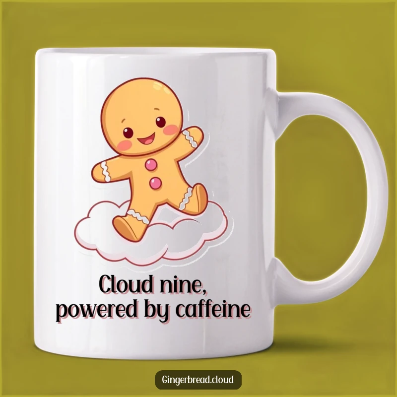 Funny Gingerbread Cloud Skipper Mug - Adorable Character Gift for Joyful Mornings