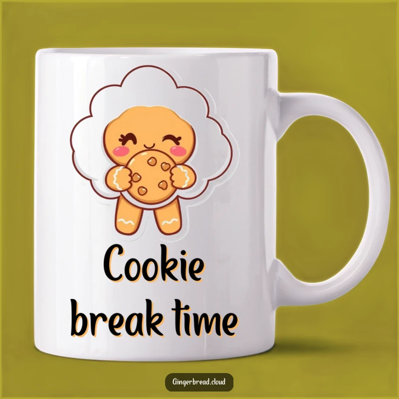 Funny Gingerbread Cloud Mug - Wink & Cookie Offer Gift for Friends