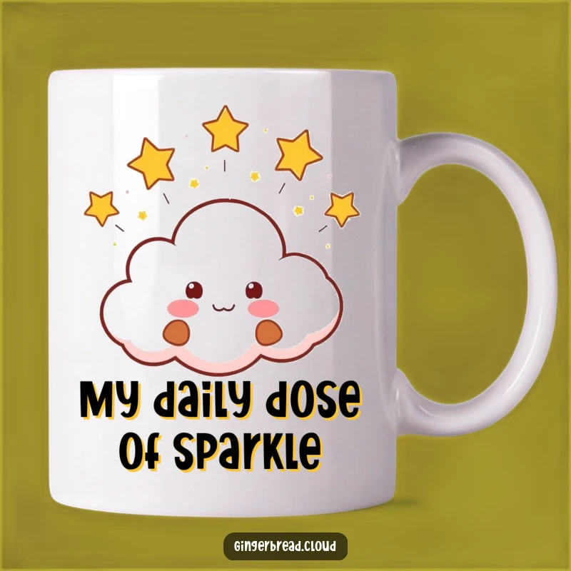 Funny Cloud Gingerbread Face Mug: A Whimsical Star-Blowing Gift for a Cheerful Soul