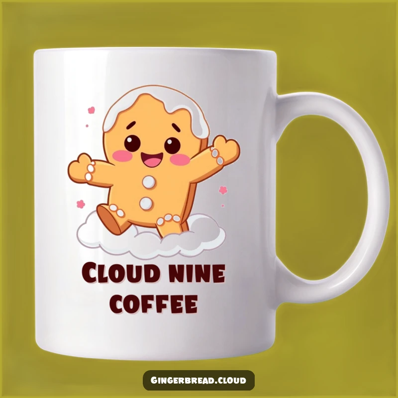 Funny Gingerbread Cloud Mug - Joyful Cookie Bounce Treat Gift