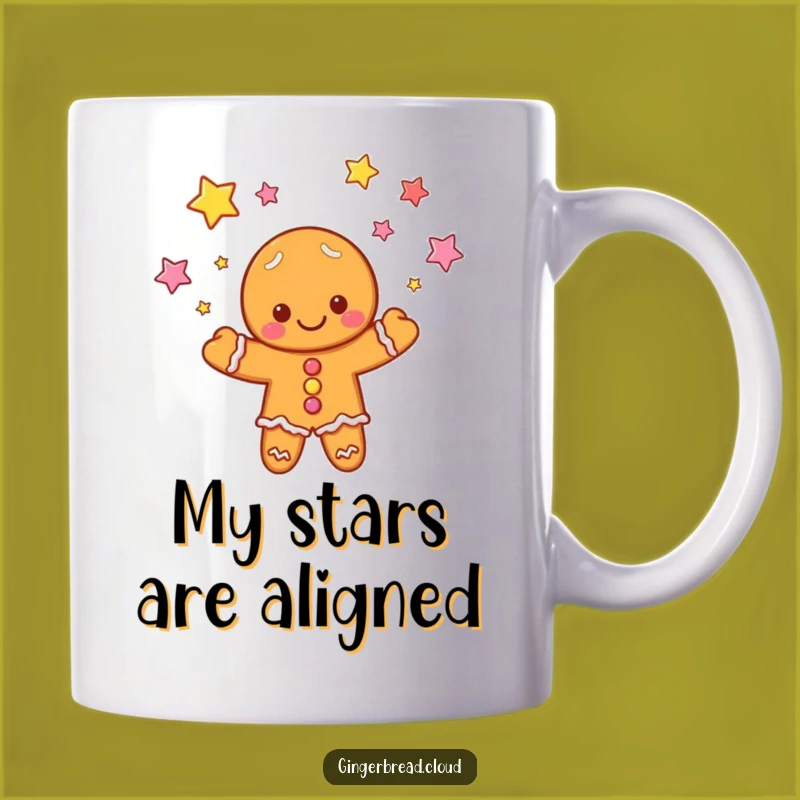 Funny Gingerbread Cloud Mug: Juggling Candy Stars, A Whimsical Treat Perfect for Gift