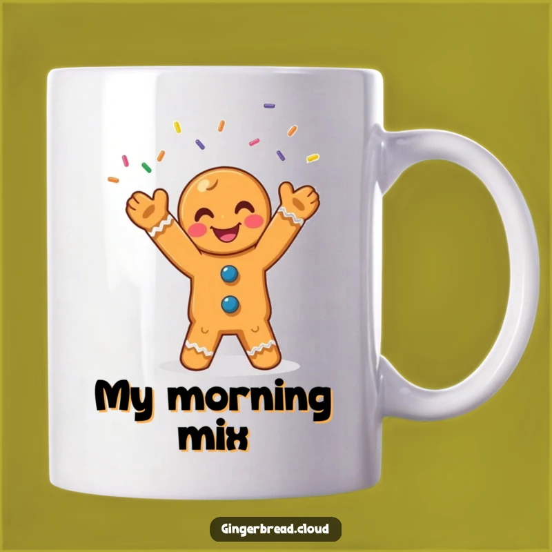 Funny Gingerbread Juggling Sprinkles Mug: A Joyful Treat Gift