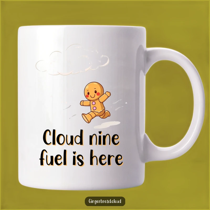 Funny Gingerbread Runner Mug: A Hilarious Celestial Chase, Perfect Gift For Him or Her