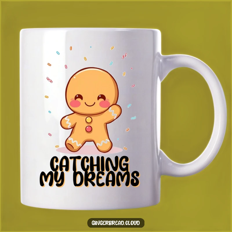 Funny Sprinkle Catcher Gingerbread Person Mug - Sweet & Hilarious Gift Idea
