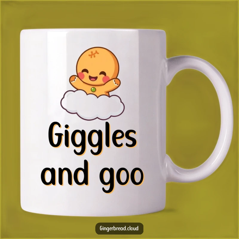 Funny Giggling Gingerbread Cloud Mug - Pure Joyful Delight and Funny Gift