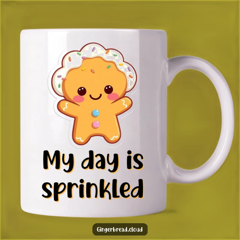 Funny Cloud Gingerbread Mug - Sweet Smile Sprinkle Gift for Bakers