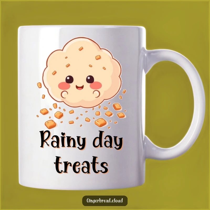 Funny Cookie Rain Cloud Mug: Gingerbread Delights for a Sweet Drink Gift