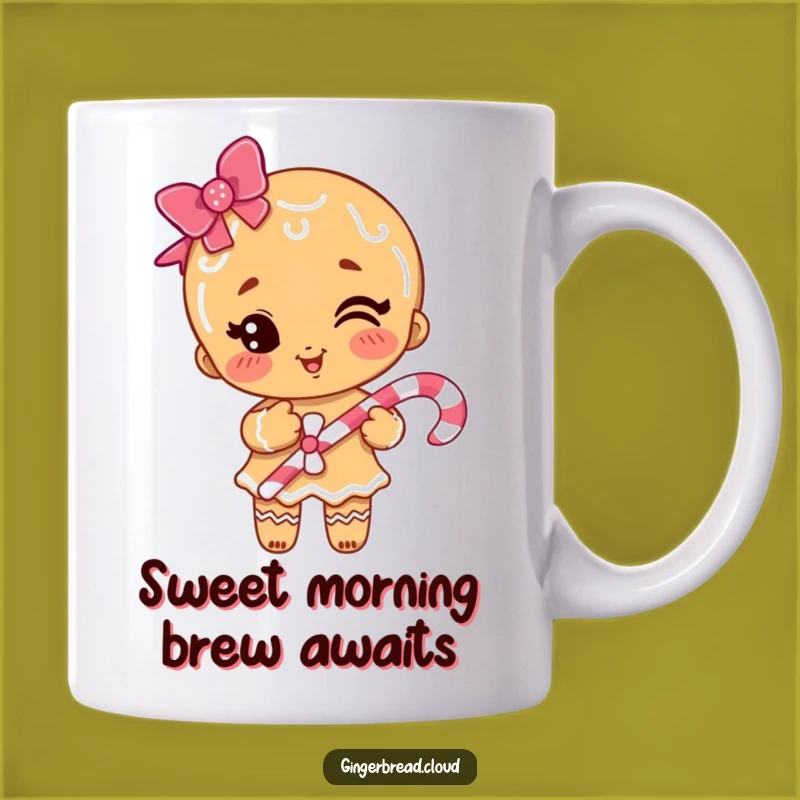 Funny Gingerbread Girl Wink Mug: A Sweet & Cheeky Treat for Your Morning Coffee