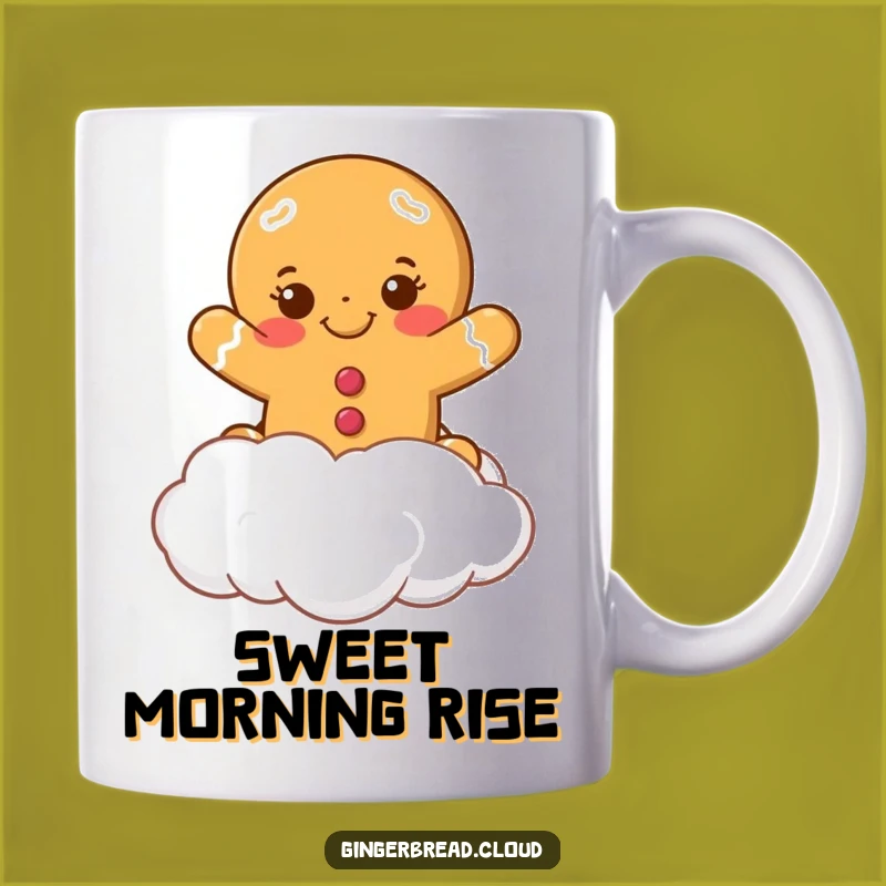 Funny Gingerbread Cookie Mug - Smiling Cartoon Character Gift for Sweet Mornings