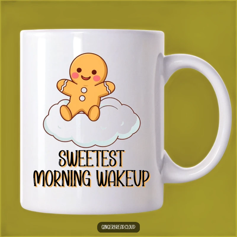Funny Gingerbread Cloud Mug: Happy Floating Cookie Gift for Sweet Mornings