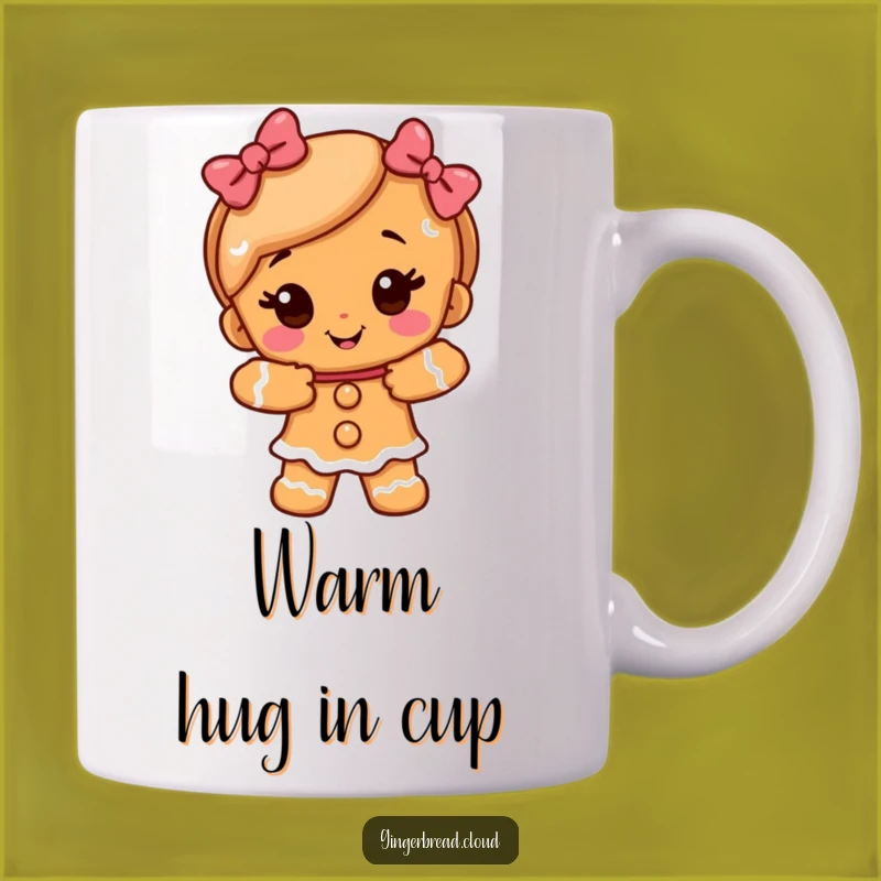 Funny Gingerbread Girl Hug Mug - Spread Sweetness and Warmth Daily