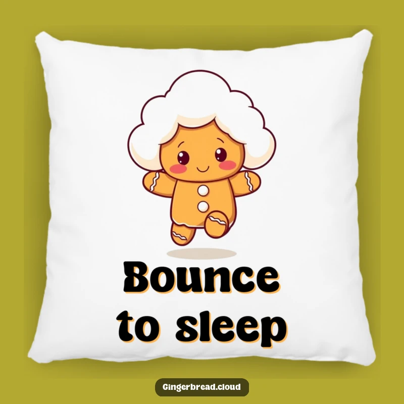 Funny Gingerbread Cloud Pillow - Soft Bounce Cushion for Cozy Fun