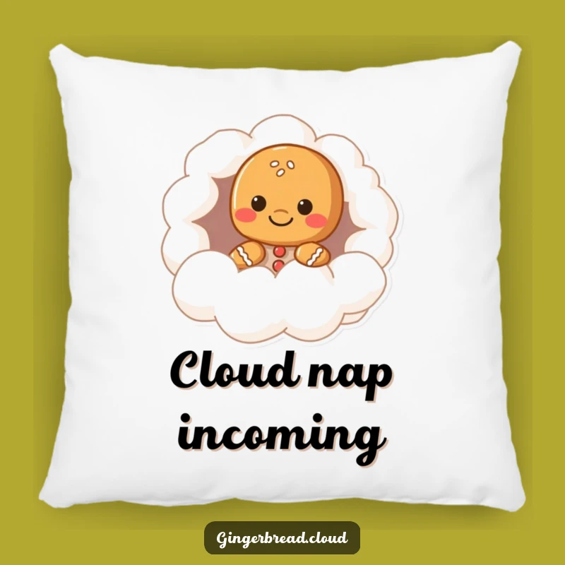 Cozy Funny Gingerbread Cloud Pillow - Soft & Dreamy Decor Gift