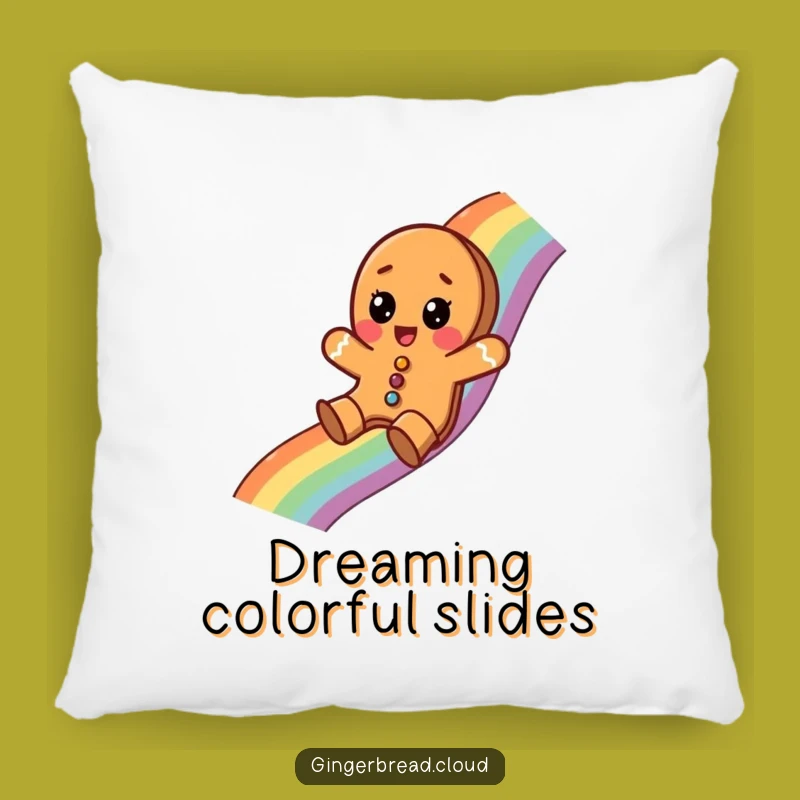 Funny Gingerbread Rainbow Pillow - Cozy Holiday Decor Gift