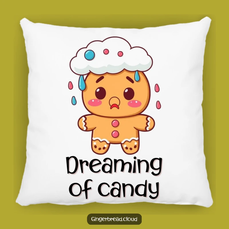 Funny Gingerbread Candy Pillow: Soft & Sweet Surprise Comfort