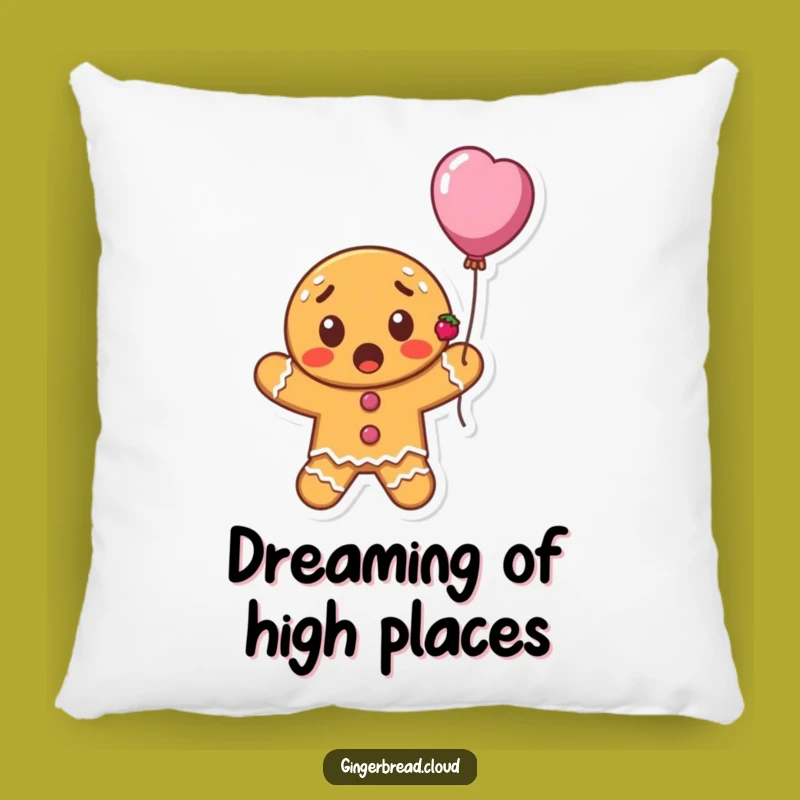 Funny Surprised Gingerbread Balloon Pillow - Cozy Comfort with Whimsy Gift